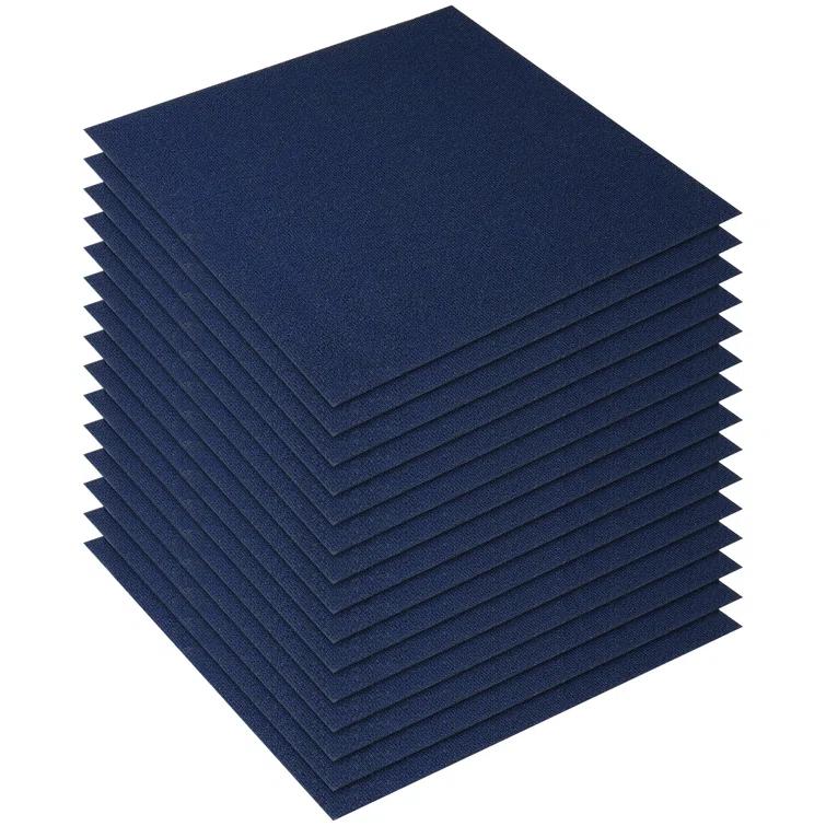 VEVOR 24'' W x 24'' L Level Cut And Loop Polyester Carpet Tile (Set of 15)