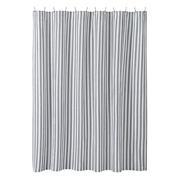 VHC Brands Sawyer Mill Cotton Striped Shower Curtain