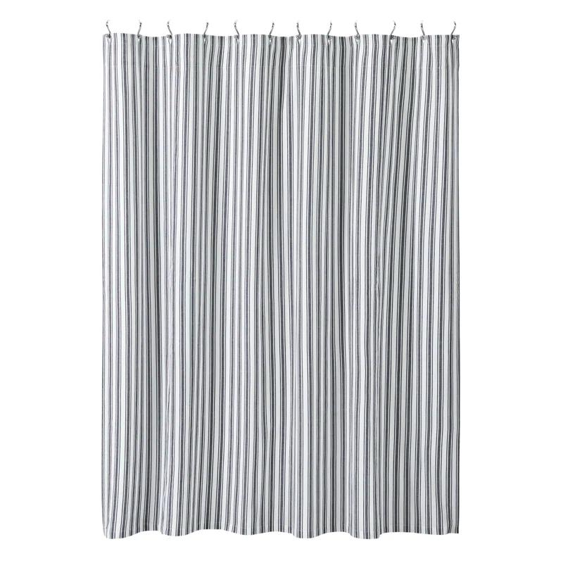 VHC Brands Sawyer Mill Cotton Striped Shower Curtain