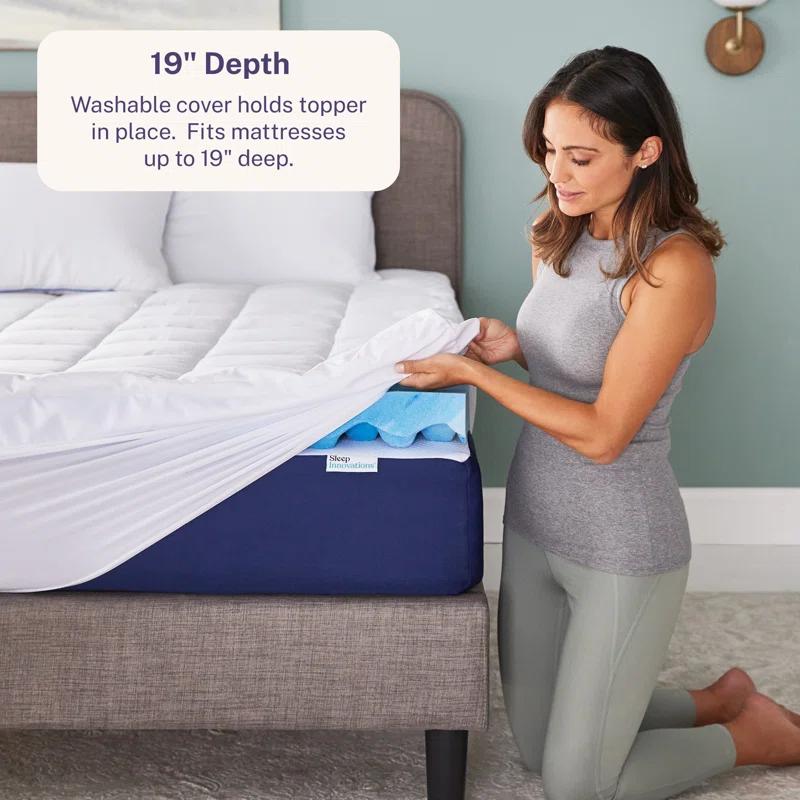Sleep Innovations 4'' Gel Memory Foam Mattress Pad