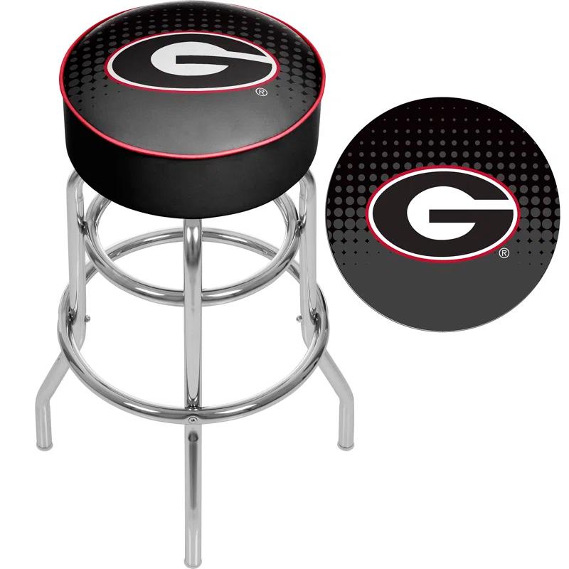 Trademark Global NCAA Swivel Upholstered Counter Stool with Metal Frame