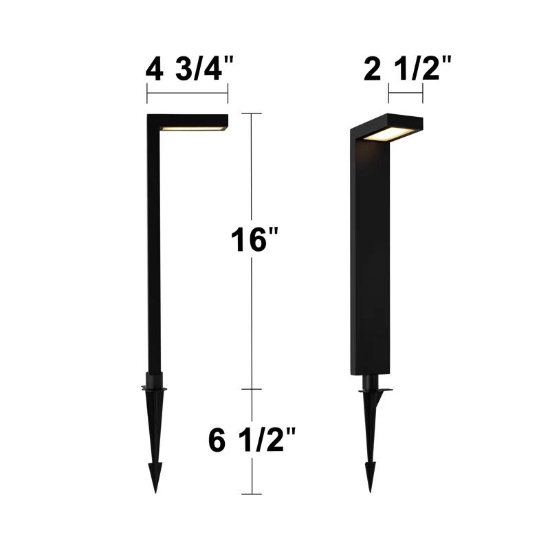 C Cattleya Low Voltage Black Aluminum Led Outdoor Landscape Path Lights (4-pack) (Set of 4)