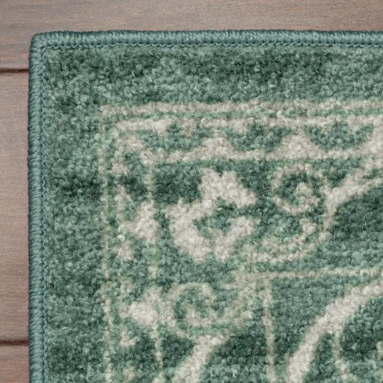 Charlton Home® Dreyfuss Light Spa/Turquoise/Ivory Rug