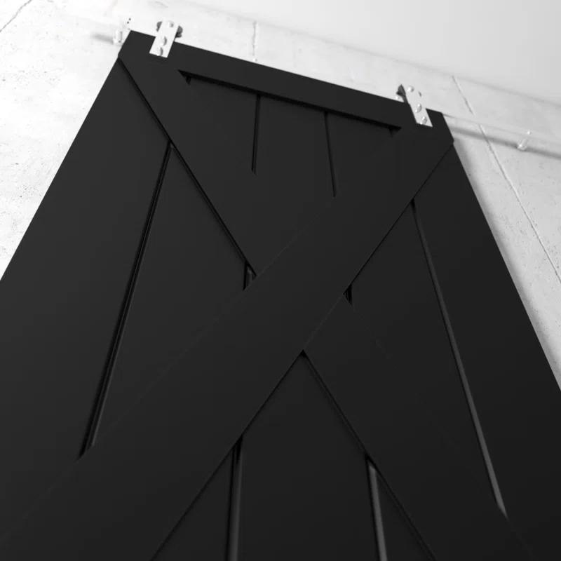 Urban Woodcraft 40'' x 83'' Solid Wood Paneled Painted with Installation Hardware Kit Barn Door