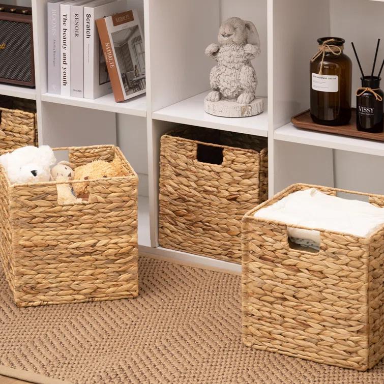 Breakwater Bay 2 Piece Wicker Storage Cube Basket Set & Reviews | Wayfair