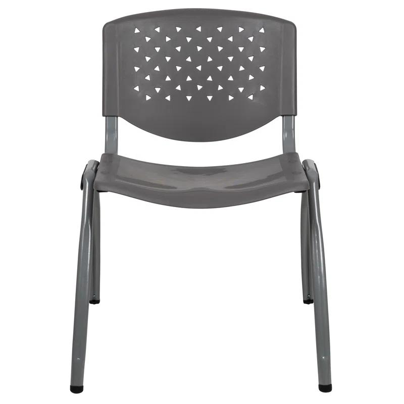 Flash Furniture Memphis 880 lb. Capacity Plastic Stack Chair with Powder Coated Frame