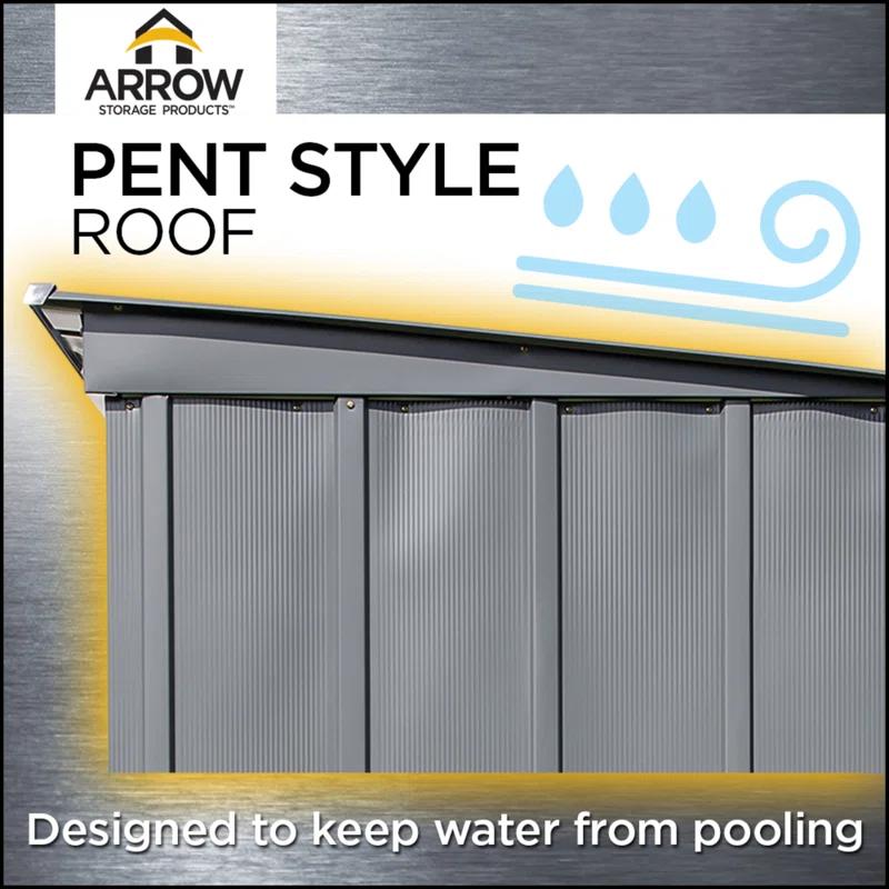 6 ft. W x 4 ft. D Steel Vertical Storage Shed