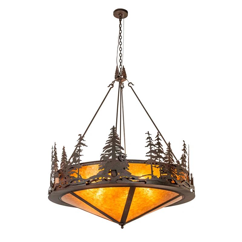 Meyda Lighting Rustic Lodge 6 - Light Rustic Nail Unique/Statement Pendant