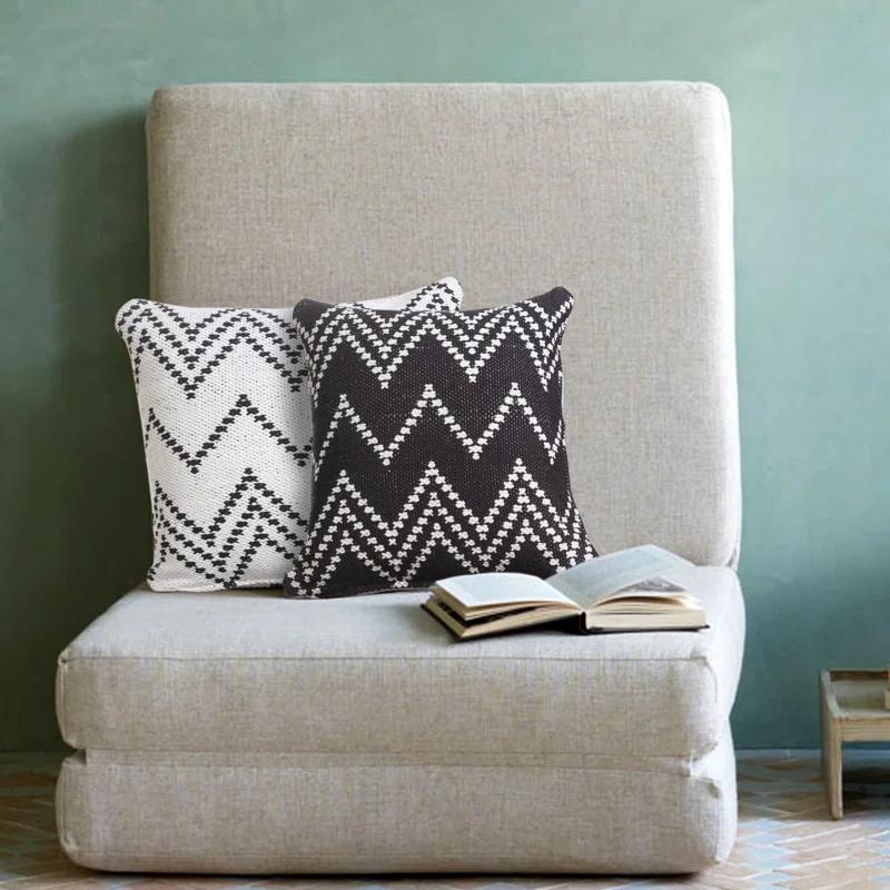Evette Rios Textured Cotton Throw Pillow