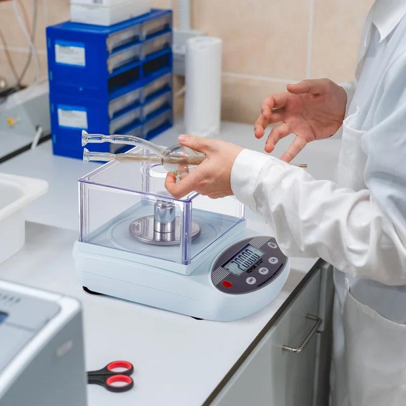 VEVOR Analytical Balance Lab Scale 500g x 0.001g 13 Units with Windshield LCD