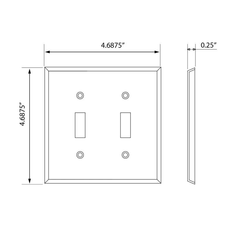 Ageless Iron Ageless Iron Double Toggle Wall Plate in Black Iron