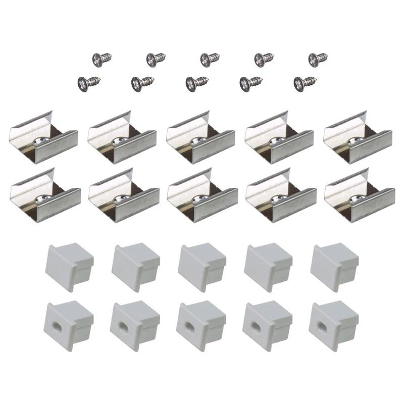 Armacost Lighting Accessory Packs for LED Tape Light Mounting Channels, Deep Surface, Grey 960004