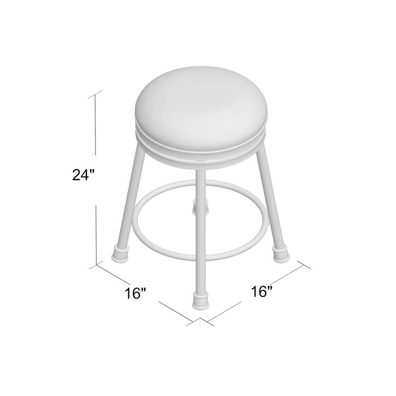 Kelly Clarkson Home Giselle Swivel Upholstered Counter Stool with Metal Frame