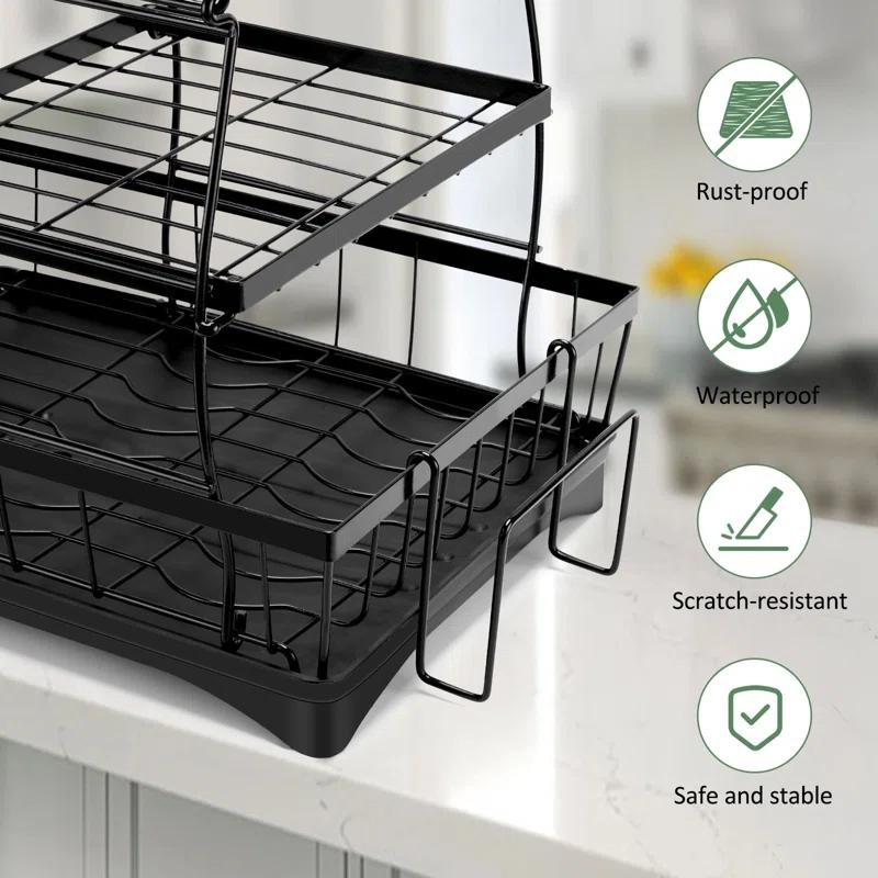3 Tier Dish Drying Rack for Kitchen Counter