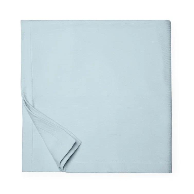 Portuguese Stonewashed Cotton King Blanket in Aquamarine