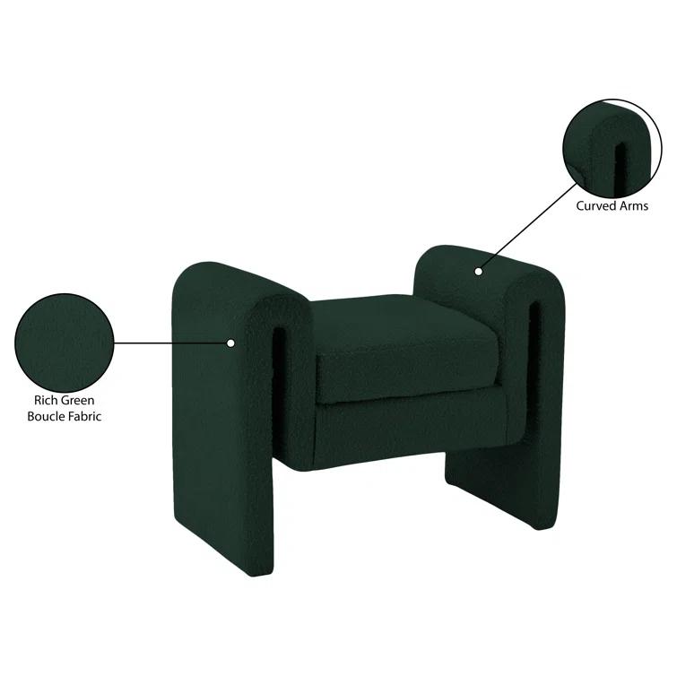 Wrought Studio™ Hobel Boucle Fabric Upholstered Bench