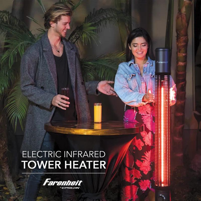 59" 1500 Watt Electric Standing Patio Heater