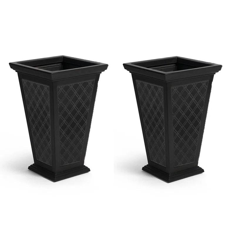 FCMP Outdoor  2 - Piece Self-Watering Plastic Pot Planter Set & Reviews | Wayfair