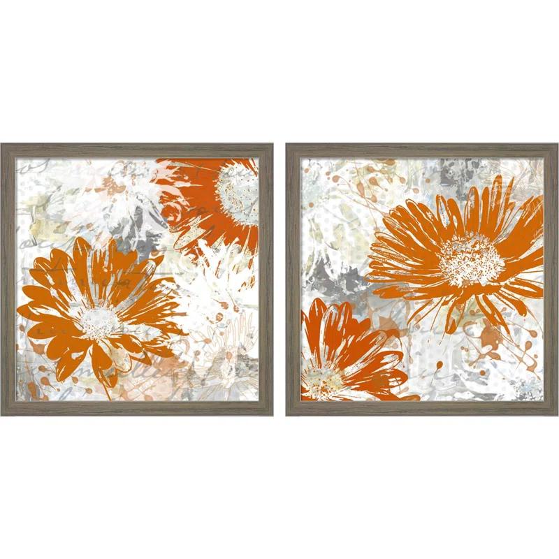 Red Barrel Studio® " Upsy Daisy I & II " by Michael Brey 2 - Pieces