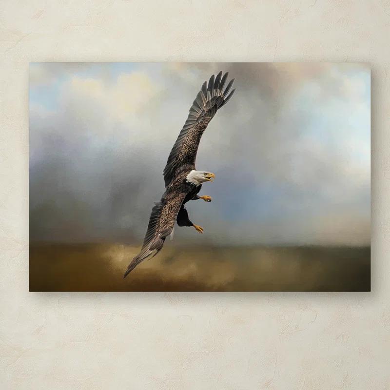 Jai Johnson " Up Against The Stormy Sea Bald Eagle " by Jai Johnson