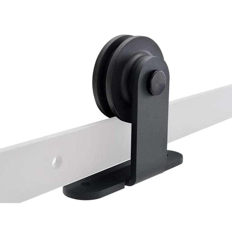 Calhome 80'' Hollow Paneled Primed with Installation Hardware Kit Barn Door