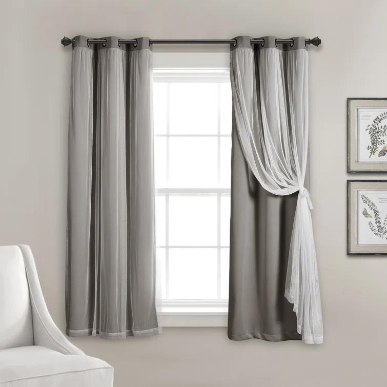 Lush Decor Polyester Blackout Curtain Pair (Set of 2)