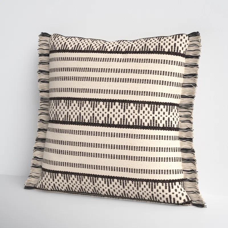 Joss & Main Joren Fringed Down Throw Pillow