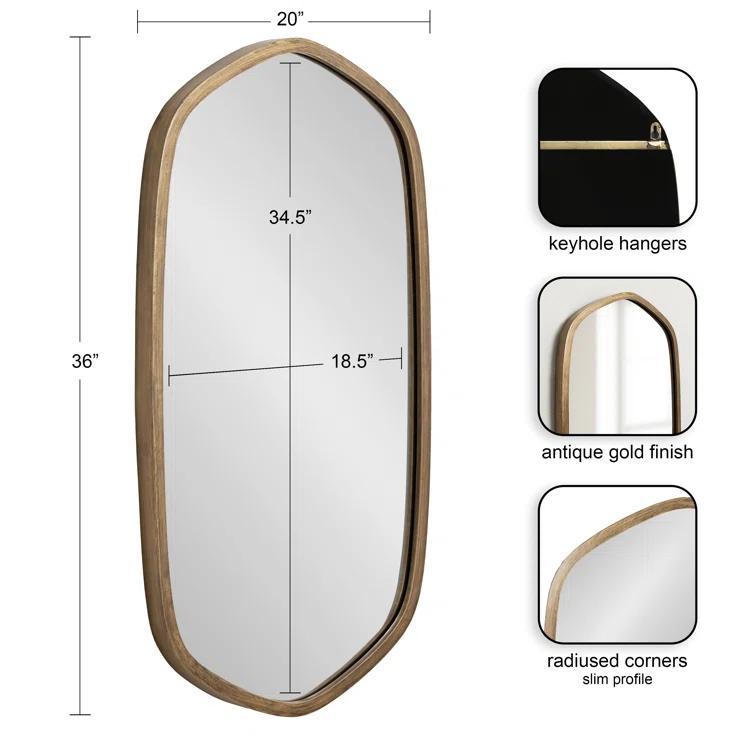 Glover Wood Hexagon Mirror