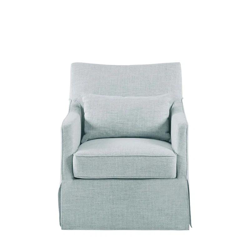 Martha Stewart London 360°Swivel Armchair with Lumbar Pillow