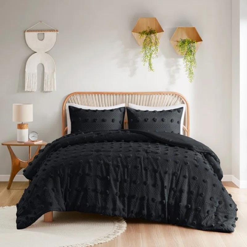 Intelligent Design Clip Jacquard Duvet Cover Set