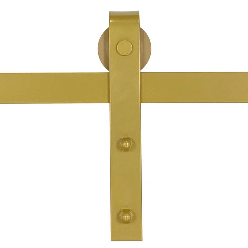 Calhome 84'' Solid + Manufactured Wood Paneled Painted with Installation Hardware Kit Barn Door