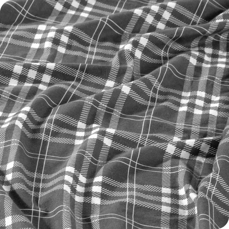 Bare Home Flannel Machine Woven Plaid Sheet Set