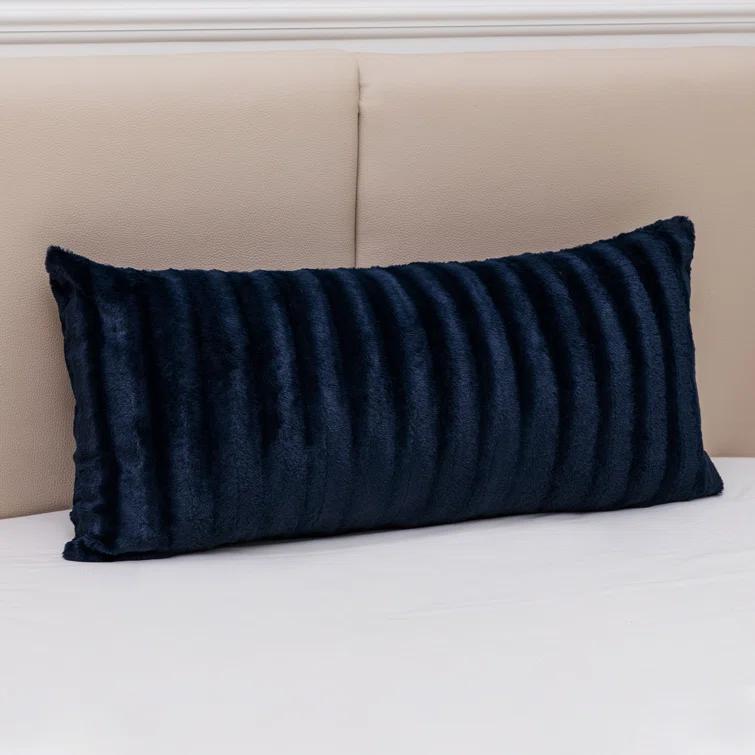 Cheer Collection Faux Fur Throw Pillow