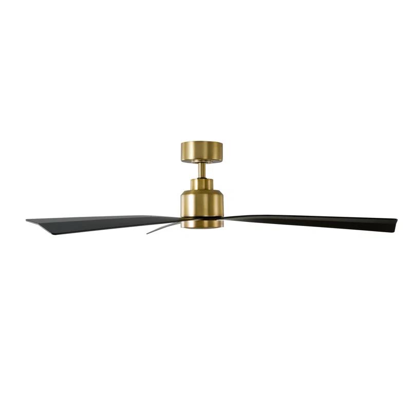 52" Smart Home Compatible 3 Blade Smart Ceiling Fan with Remote