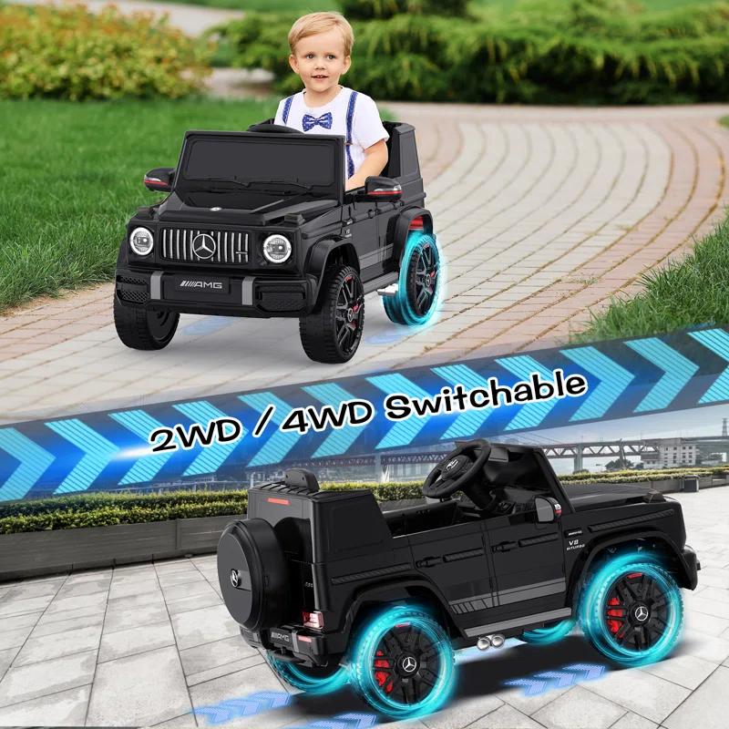ANPABO ANPABO 24V 4WD Licensed Mercedes-Benz G63 Ride On Kids Car, Remote Control with Low Battery Voice Prompt