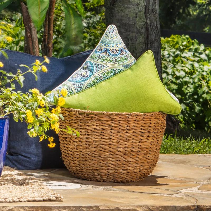 Pillow Perfect Geometric Indoor/Outdoor Reversible Throw Pillow (Set of 2)