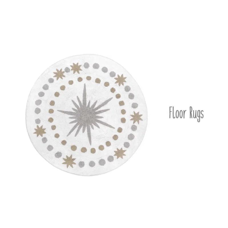 Sweet Jojo Designs Celestial Geometric Semi-Sheer Rod Pocket Curtains/Drapes (Set of 2)