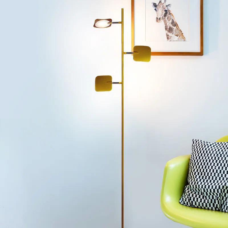 Brightech Tree Industrial LED 3-Way Dimming Floor Lamp with 3 Adjustable Spot Lights
