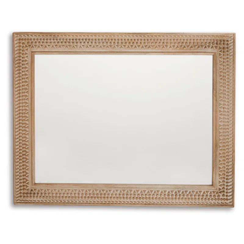 Ebern Designs Solid Wood Flat Mirror