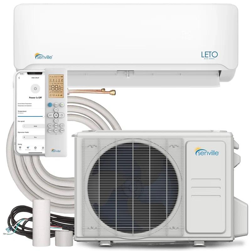 Senville Senville 24000 BTU Wi-Fi Connected Ductless Mini Split Air Conditioner for 1400 Square Feet with Heater and Remote Included