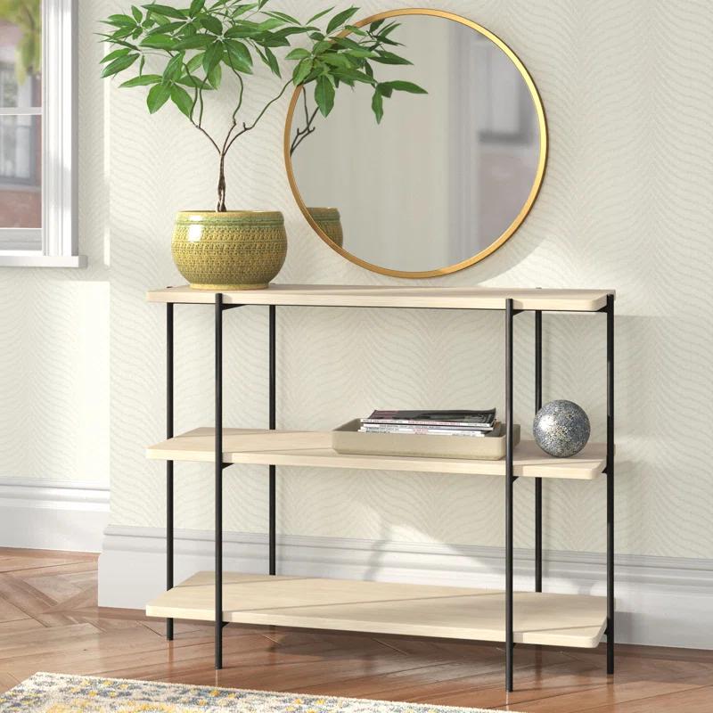Wood And Metal Console Table