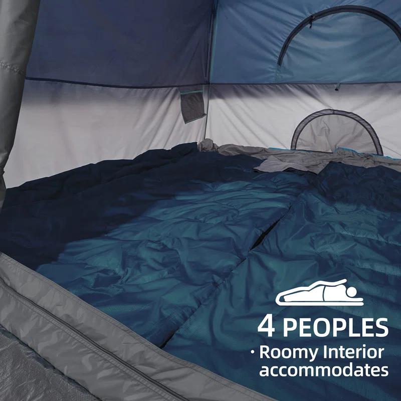 NATIONAL WINDOW Camping Tent 4/8 Person Waterproof Quick Set Up Folding Outdoor Backpacking Tent 4 Person Family Hiking