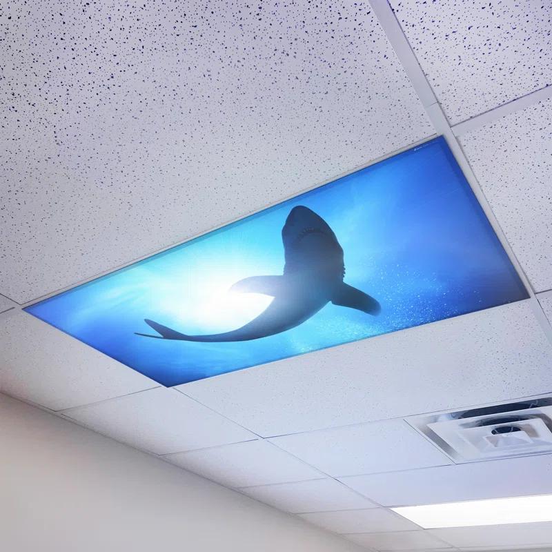 Octo Lights OCE-007-MGT-2x4 Ocean - Magnetic Fluorescent Light Cover for Ceiling Lights Classroom -  2x4 - by Octo Lights