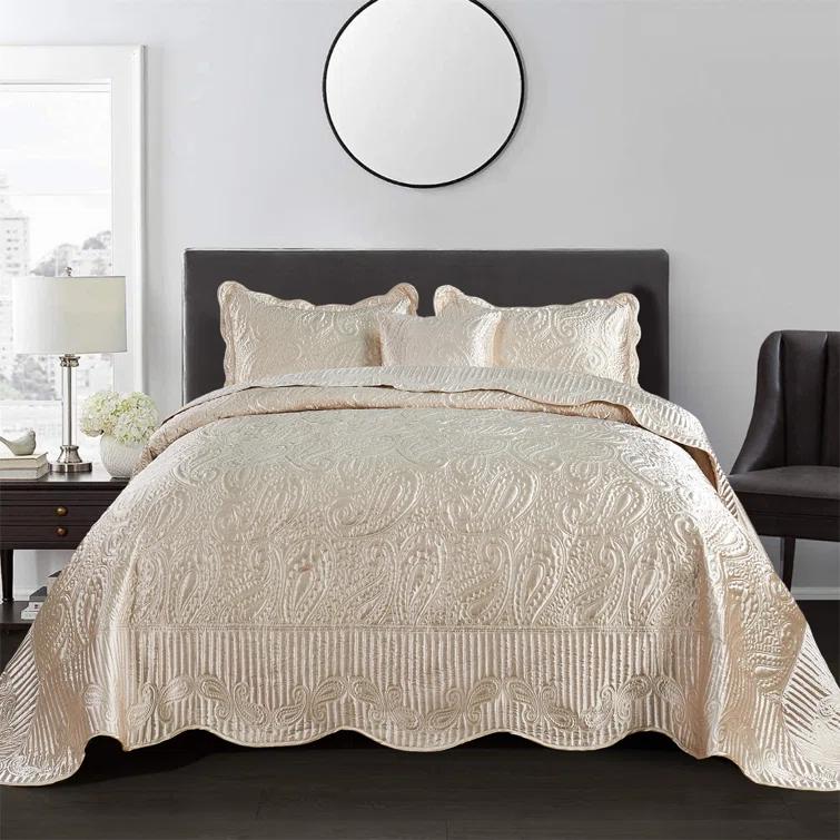 Serenta 4 Piece Quilted Satin Set