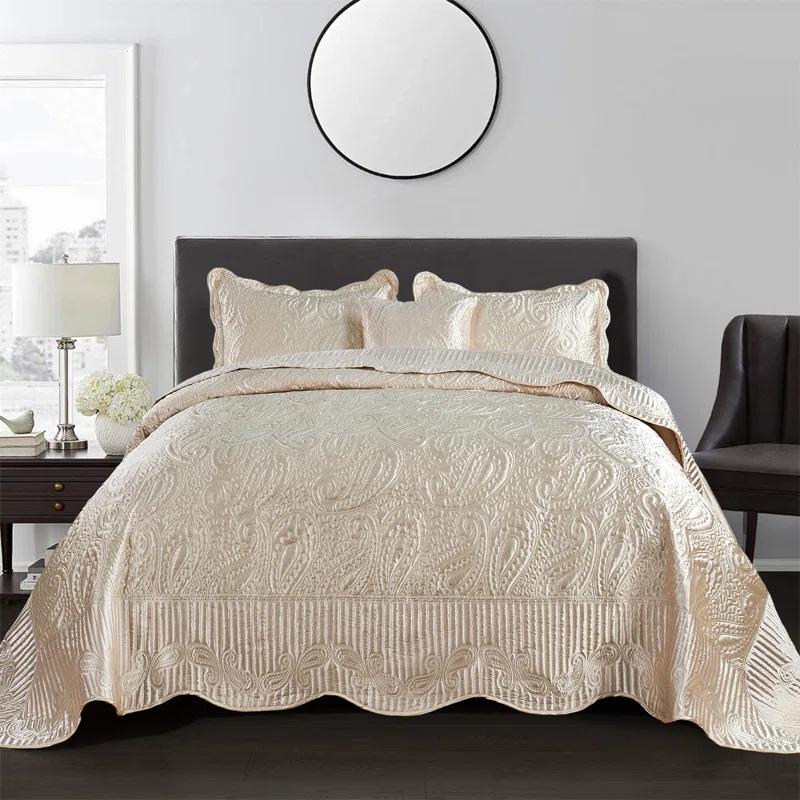 Serenta 4 Piece Quilted Satin Set