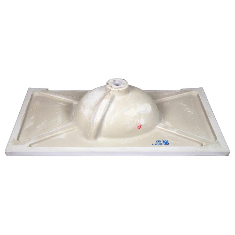 Alcott Hill® 37 Inch Cultured Marble Vanity Top with Backsplash, Improved Package