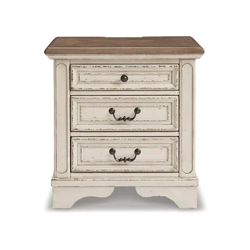 Hayley 3 - Drawer Nightstand in White