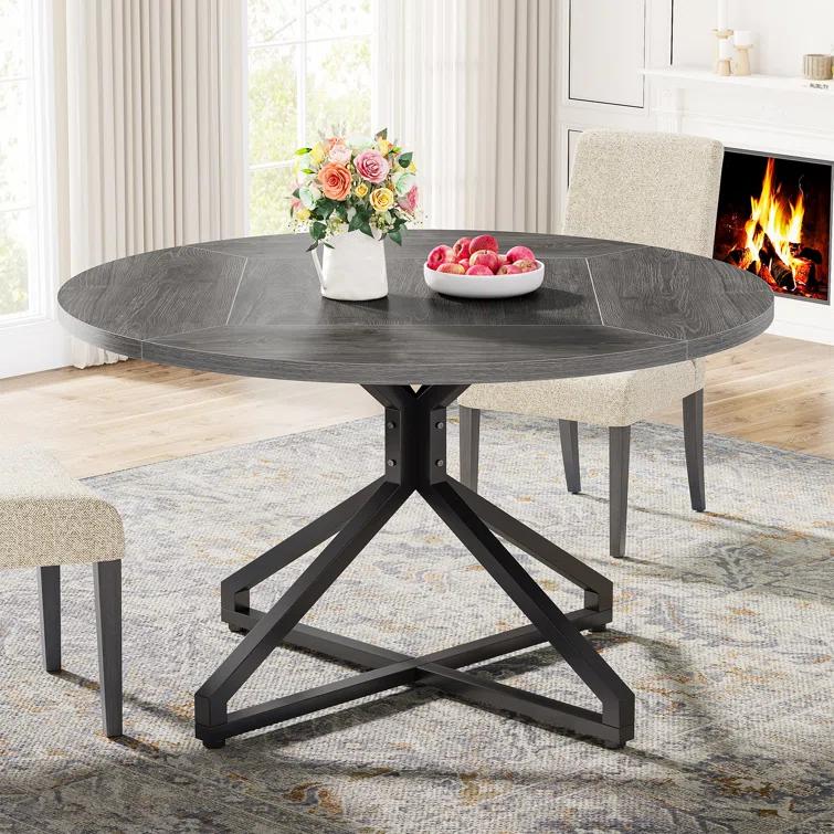 Millwood Pines 47 Inch Round Dining Table For 4-6 People