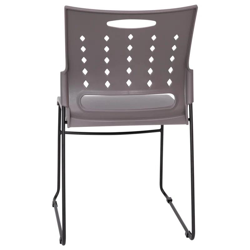Flash Furniture 881 lb. Capacity Sled Base Stack Chair with Carry Handle and Air-Vent Back