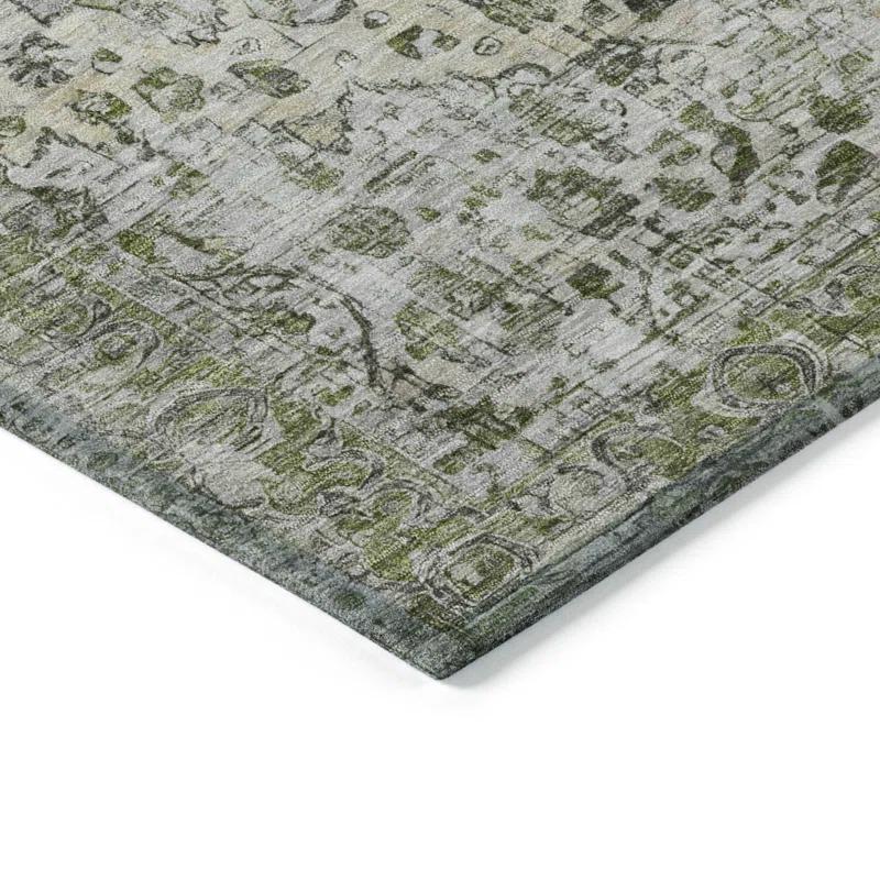 Machine Washable Indoor/Outdoor Chantille Aloe Rug